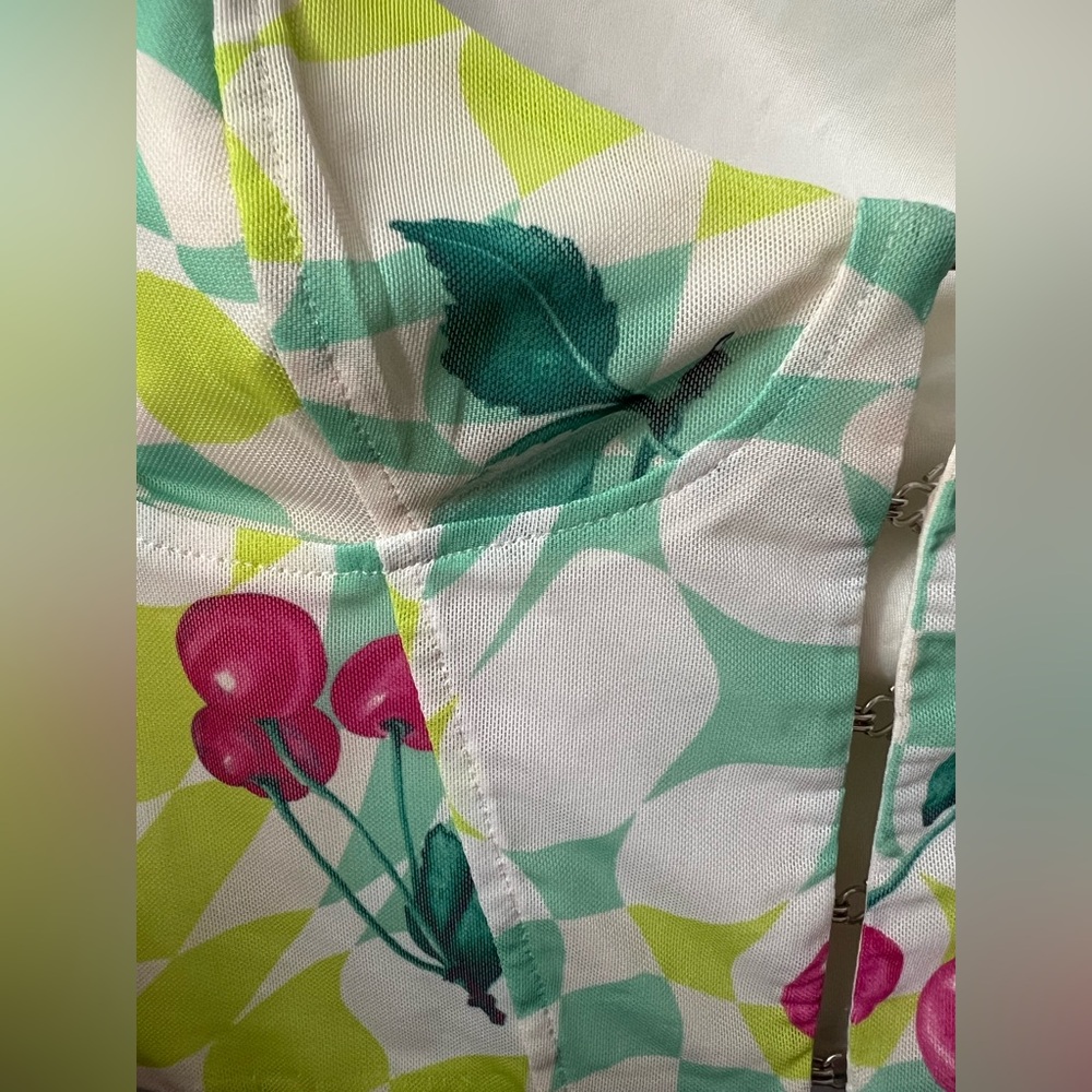 AFRM Bradlee Corset Top in Mint Cherry Size Small New - Picture 7 of 7